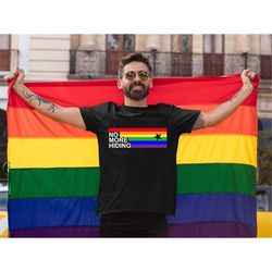 No More Hiding Gay Pride shirt, pride rainbow Shirts, LGBTQ shirt,gift gay Lesbian Shirt, LGBTQ shirt, lgbtq pride shirt