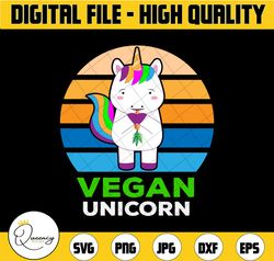 Vegan Unicorns Svg, Vegan Svg, Veganism Svg, Cute Vegan Animal Lover Svg
