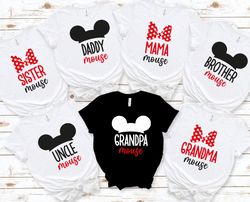 mouse matching family t-shirts, mama mouse, daddy mouse, baby mouse, uncle mouse, aun