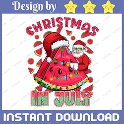 Watermelon Christmas in July Png, Christmas in July Png, Summer Xmas Png, Summer Santa Png, Mid of Year Png