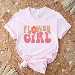 Retro Flower Girl Shirt, Petal Patrol Kids Gifts Children T-Shirt, Box Flower Girl Pr