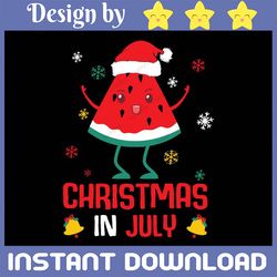 Christmas In July SVG, Watermelon July Christmas SVG, PNG, Digital Files