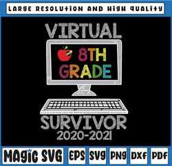 Hello Virtual Eighth Grade Survivor  PNG - Back To School png - 8th Grade png , Sublimation, Transfer, Digital Download