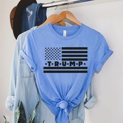 Trump Flag Shirt, 2024 Trump Shirt, Republican T Shirt, Voting Shirt, MAGA Ladies Shi