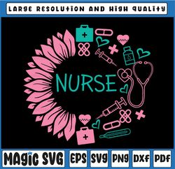 Sunflower Nurse Life, Nurse SVG Medical Tool Svg, Love Sunflower, Bundle Nurse Life, Life Cricut,Digital Download Svg/Pn
