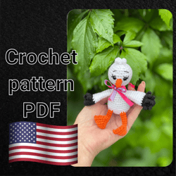 Baby Stork Crochet pattern toys , Amigurumi Stork pattern, Stork nursery decor, baby shower gift idea, Crochet patterns