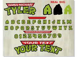 Teenage Mutant Ninja Turtles font otf, TMNT font svg, Ninja Turtles letters SVG cricut, Ninja Turtles svg