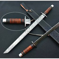 The Ultimate Handmade Damascus Steel Katana Sword - Spirit of the Samurai - USA Vanguard