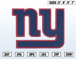 New York Giants  Embroidery Designs, NCAA Logo Embroidery Files, Machine Embroidery Pattern, Digital Download