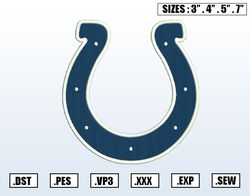 Indianapolis Colts Embroidery Designs, NCAA Logo Embroidery Files, Machine Embroidery Pattern, Digital Download