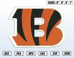 Cincinnati Bengals Embroidery Designs, NCAA Logo Embroidery Files, Machine Embroidery Pattern, Digital Download