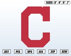 Cleveland Indians Embroidery Designs, MLB Logo Embroidery Files, Machine Embroidery Design File, Instant Download