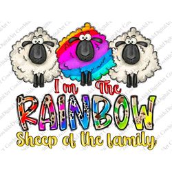 I am the rainbow sheep of the family png sublimation design download, LGBTQ png, love is love png, pride png, sublimate