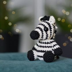 Zebra crochet pattern, amigurumi zebra tutorial, DIY mini toy zebra , stuffed toy zebra pattern