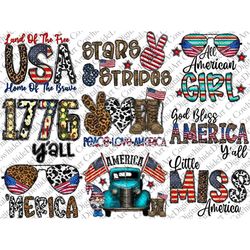 4th of July Bundle Png, america, Cowhide, Western 1776 Y'all Png, Peace Love America, 'America png,Sublimation Designs