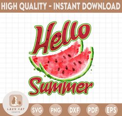 Hello Summer Watermelon Png Sublimation PNG Summer Sublimation PNG Summer Watermelon Cute Digital Download Image