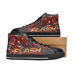 the flash custom adults high top canvas shoes for fan, women and men, the flash high top canvas shoes, the flash sneaker