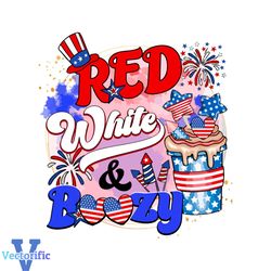 Red White And Boozy 4th Of July PNG Sublimation Design