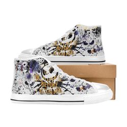The Nightmare Before Christmas Custom Adults High Top Canvas Shoes for Fan, Women and Men, High Top Canvas Shoes