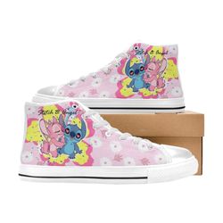 Lilo & Stitch Adults High Top Canvas Shoes for Fan, Women and Men, Lilo & Stitch High Top Canvas Sneaker, Lilo & Stitch