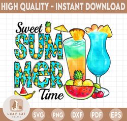 Sweet Summer Time Pineapple Sublimation Design Downloads, Summer Sublimation Design, Watermelon Sublimation, Summer PNG
