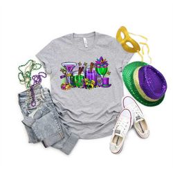 Mardi Gras Drinking Shirt,Mardi Gras Carnival Party Shirt,Louisiana Tshirt,Fat Tuesday Tshirt,Colorful Mardi Gras,Unisex