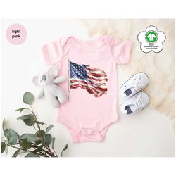 4th of July Baby Onesie, Memorial Day Youth Outfit, American Flag Toddler Shirts, Independence Day, Patriotic Bodysuit,