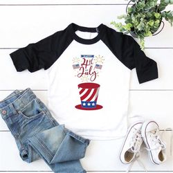 4th of July Kids TShirts, Freedom Baby Bodysuit, Patriotic Youth Shirt, American Graphic Tees, USA Flag Baby Onesie, Ind