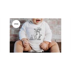 Cute Otter Toddler Shirt, Nature Bodysuit, Otter Gifts, Floral Onesie, Otter Onesie, Cute Animal Bodysuit, Flower Shirt,