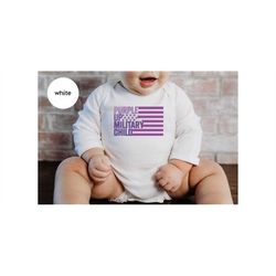 purple up military child onesie, month of the military child youth shirt, military kids toddler shirts, military child a