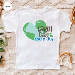 Kids Earth Day TShirts, Climate Change Youth Tees, Environmental Onesie, Cute Planet Baby Bodysuit, Recycle Toddler Shir