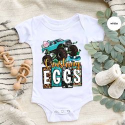 easter eggs onesie, kids easter toddler shirt, funny easter graphic tees, easter day bodysuit, easter gifts, gifts for h