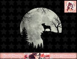Halloween Dog Frenchie Tee Frenchie Dog Moon Howl In Forest png, instant download
