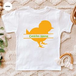 Custom Easter Onesie, Personalized Easter Gift, Customized Chick Toddler Tee, Easter Chick Baby Bodysuit, Matching Easte