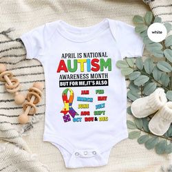 Autism Awareness Month Onesie, Autism Toddler Shirts, Autism Baby Bodysuit, Kids Autism Month Shirts, Support Youth TShi
