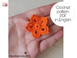Simple flower crochet pattern , decor crochet pattern , crochet pattern , crochet flower pattern .