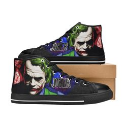 Joker High Canvas Shoes for Fan, Women and Men, Joker High Canvas Shoes, Joker DC Comics Sneaker, Joker Shoes