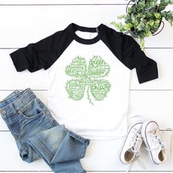 Vintage St Patricks Day Onesie, Four Leaf Clover Toddler Shirt, Irish Bodysuit, Shamrock Graphic Tees, Gift for Her, Kid