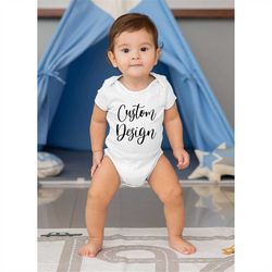 Custom Text Onesie, Unisex Crewneck Customized Toddler Shirt, Custom Design Baby Bodysuit, Custom Clothing, Custom Youth