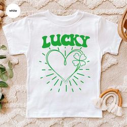 lucky baby girl bodysuit, st patrick day onesie, cute lucky kids shirts, st paddy baby clothes, irish toddler outfit, sh
