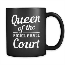 pickleball mug, pickleball gift, pickleball player gift, funny pickleball mug, pickleball coffee, queen of the picklebal