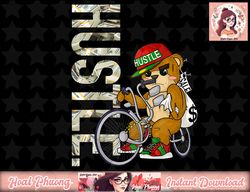 Hustle Teddy on Low Rider Hip Hop Birthday Christmas Gift png, instant download
