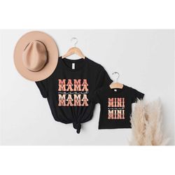 Retro Mama Mini Shirt, Mother's Day Gift, Mama and Mini Matching Shirts, Mommy and Me Shirt, Mommy and Me Outfits, Mom a