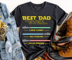 Custom Lightsabers Best Dad Ever with Kids Name