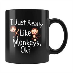 monkey gift, funny monkey mug, monkey coffee mug, monkey lover gift, monkey lover mug, monkey theme, monkey party, jungl