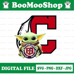 Baby Yoda with Cleveland Indians Baseball PNG,  Baby Yoda MLB png, MLB png, Digital Download,printing