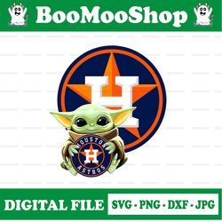 Baby Yoda with HOUSTON Astros Baseball PNG,  Baby Yoda MLB png,  png, Digital Download