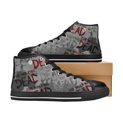 the walking dead high canvas shoes for fan, women and men, the walking dead high canvas shoes, the walking dead sneaker