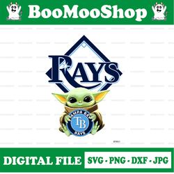 Baby Yoda with Tampa Bay Rays Baseball PNG,  Baby Yoda MLB png, MLB png, Digital Download