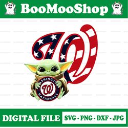 Baby Yoda with Washington Nationals Baseball PNG,  Baby Yoda MLB png, MLB png, Digital Download